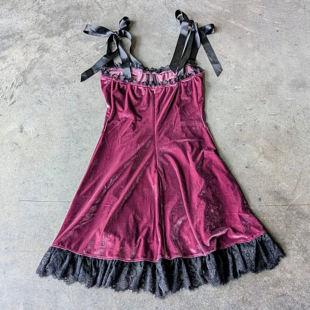 Dolls Kill House of Widow Purple Velvet Bustier Mini Dress small NWT - Picture 7 of 7